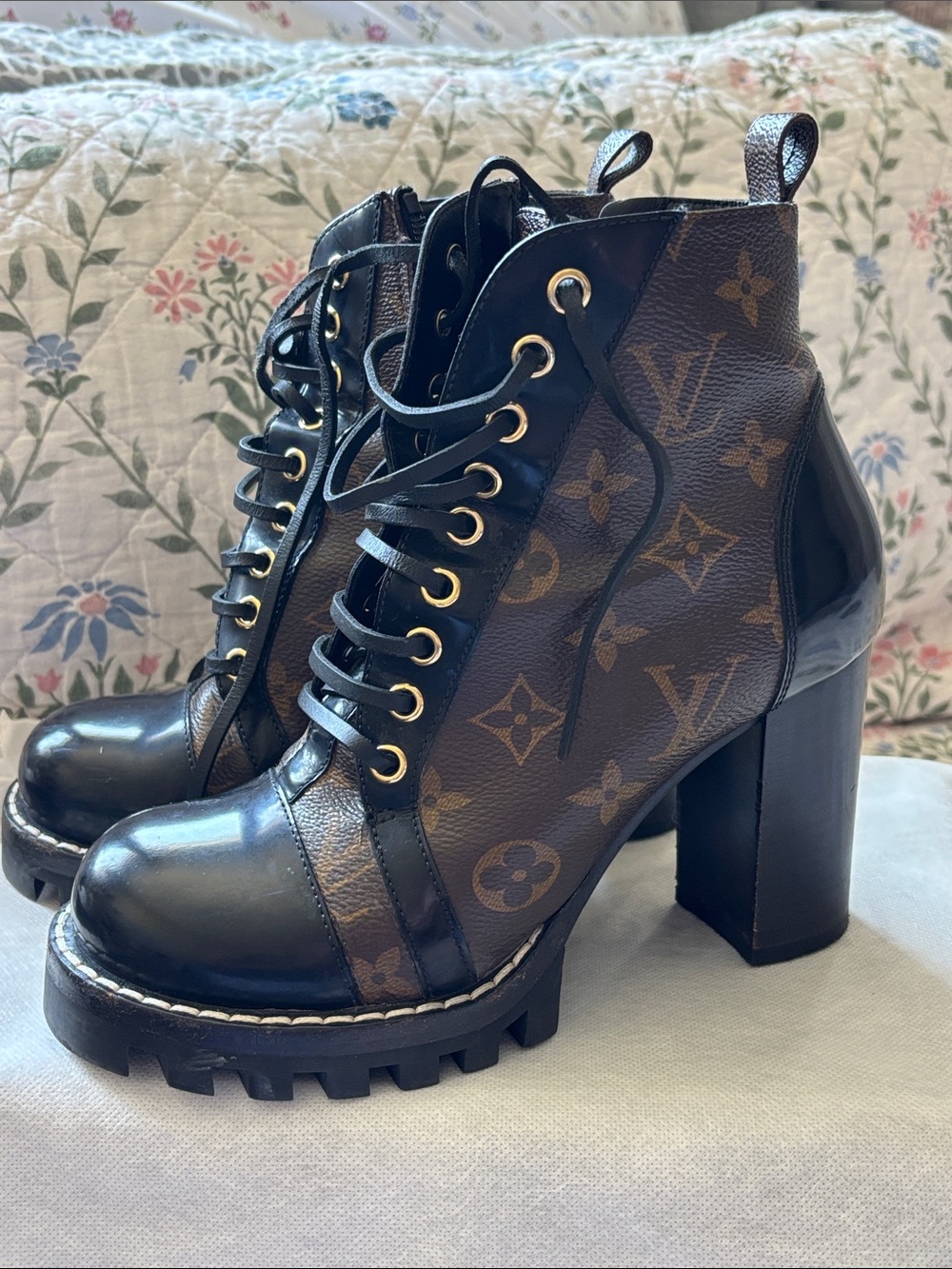 Louis Vuitton Monogram Boots Size 36.5